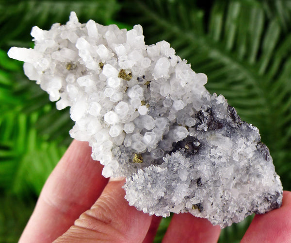 Amazing Milky Quartz with Chalcopyrite and Sphalerite, Raw Crystal, Natural Mineral, Healing Crystal, Mineral Specimen B3498