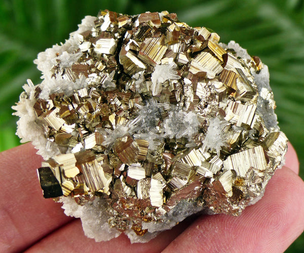 Amazing Pyrite with Quartz and Calcite, Raw Crystal, Natural Mineral, Healing Crystal, Mineral Specimen B3472