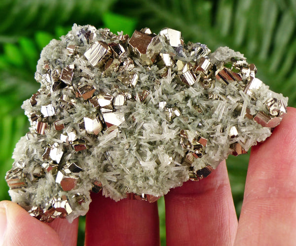 Amazing Quartz with Shiny Pyrite Crystal, Raw Crystal, Natural Mineral, Healing Crystal, Mineral Specimen B3595