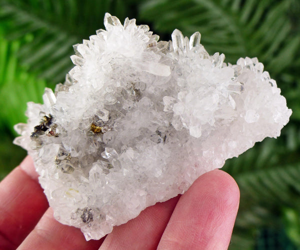 Amazing Clear Quartz with Pyrite, Raw Crystal, Natural Mineral, Healing Crystal, Mineral Specimen B3487