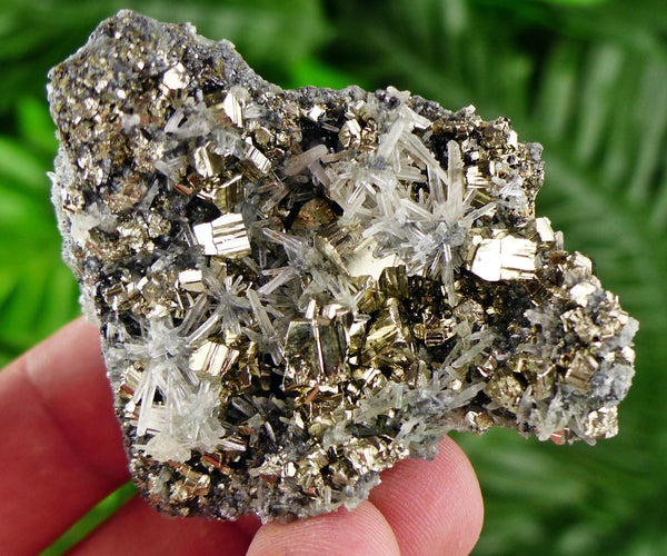 Amazing Quartz with Pyrite, Raw Crystal, Natural Mineral, Healing Crystal, Mineral Specimen B3617