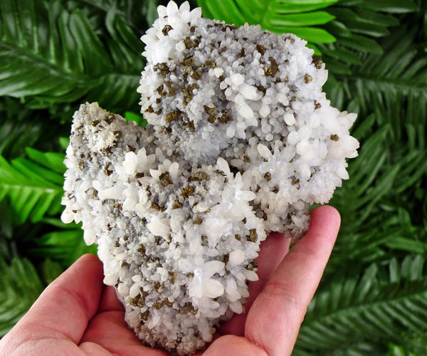 Amazing Milky Quartz with Chalcopyrite, Raw Crystal, Natural Mineral, Healing Crystal, Mineral Specimen B3699