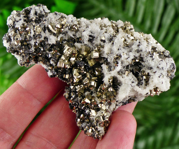 Rare Quartz with Pyrite and Sphalerite, Raw Crystal, Natural Mineral, Healing Crystal, Mineral Specimen B3557