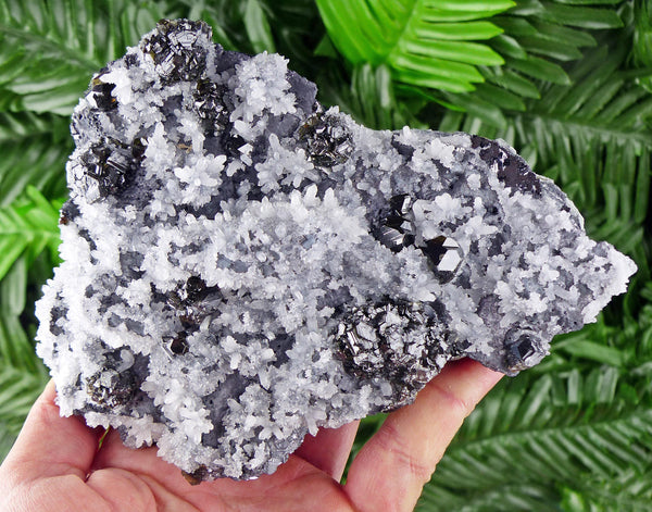 Amazing Shiny Quartz with Sphalerite and Galena, Raw Crystal, Natural Mineral, Healing Crystal, Mineral Specimen B3706