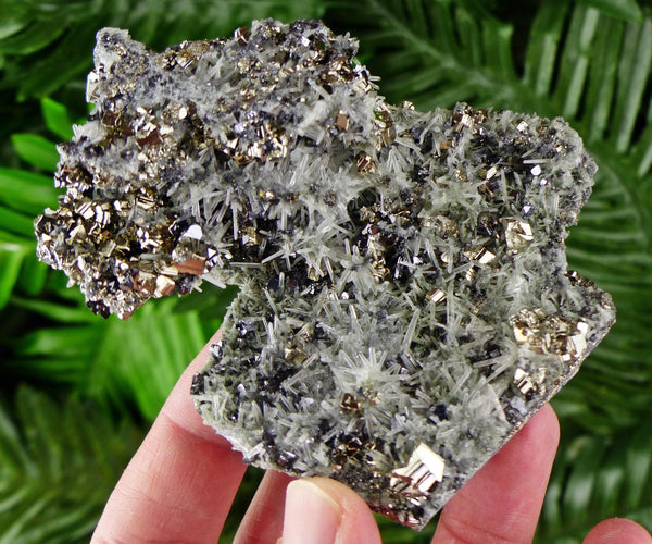 Amazing Quartz with Pyrite, Sphalerite, and Galena, Raw Crystal, Natural Mineral, Healing Crystal, Mineral Specimen B3732