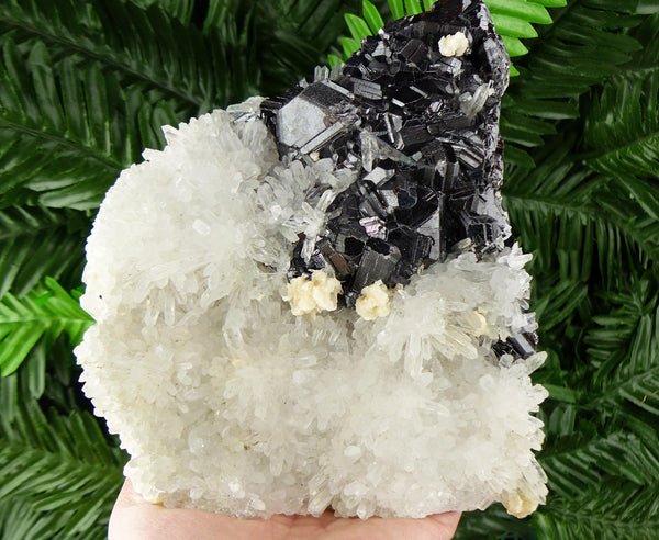 Museum Big Quartz with Sphalerite, Raw Crystal, Natural Mineral, Healing Crystal, Mineral Specimen B3651