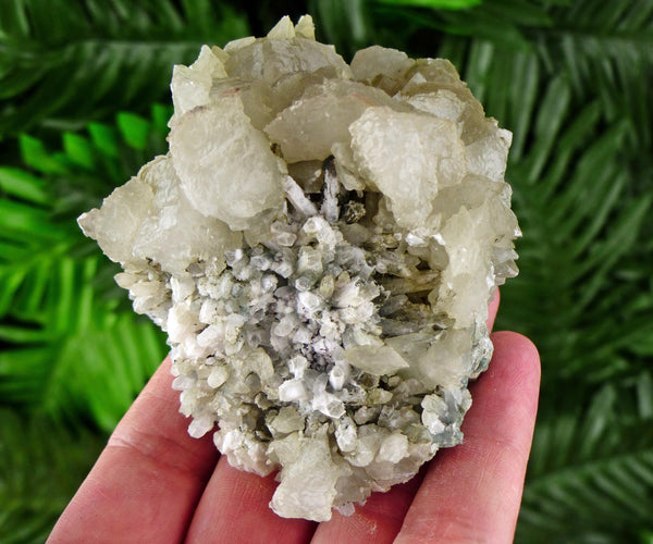 Amazing Calcite with Quartz and Chlorite, Raw Crystal, Natural Mineral, Healing Crystal, Mineral Specimen B3687