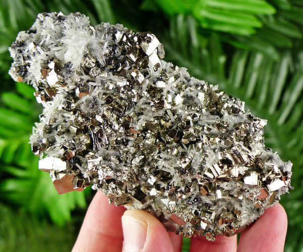 Amazing Quartz with Pyrite, Raw Crystal, Natural Mineral, Healing Crystal, Mineral Specimen B3802