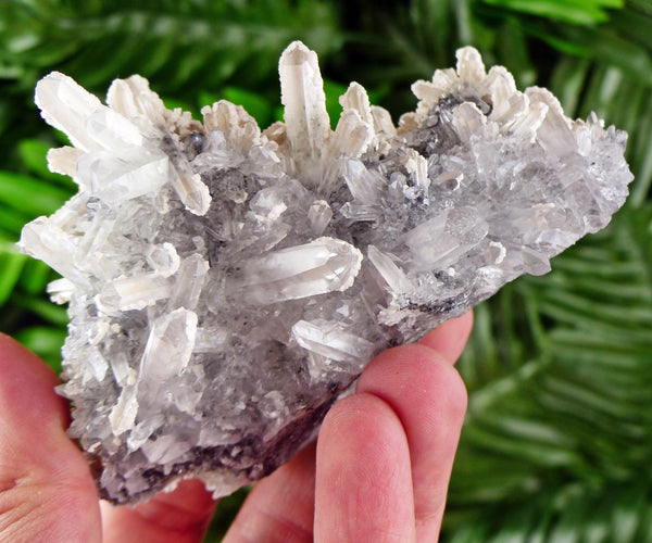 Amazing Clear Quartz with Calcite, Raw Crystal, Natural Mineral, Healing Crystal, Mineral Specimen B3830