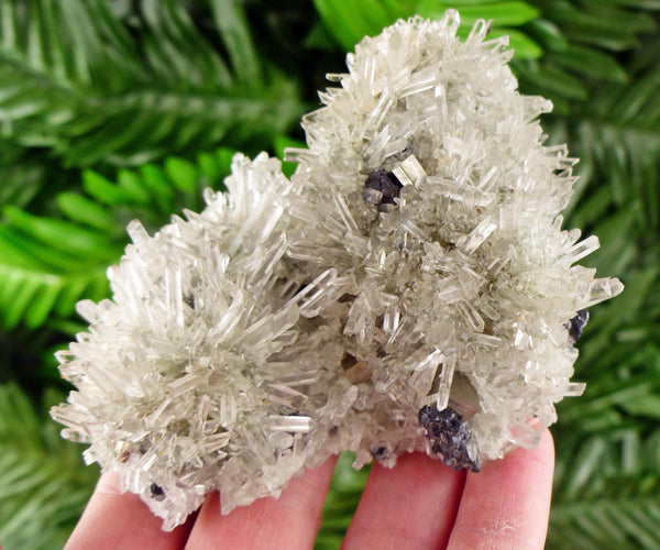 Amazing Clear Quartz Crystal with Sphalerite and Pyrite, Raw Crystal, Natural Mineral, Healing Crystal, Mineral Specimen B3860