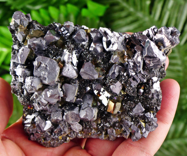 Amazing Galena with Iridescent Pyrite and Sphalerite, Raw Crystal, Natural Mineral, Healing Crystal, Mineral Specimen B3941