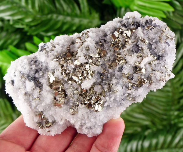 Amazing Quartz with Pyrite, Raw Crystal, Natural Mineral, Healing Crystal, Mineral Specimen B3955