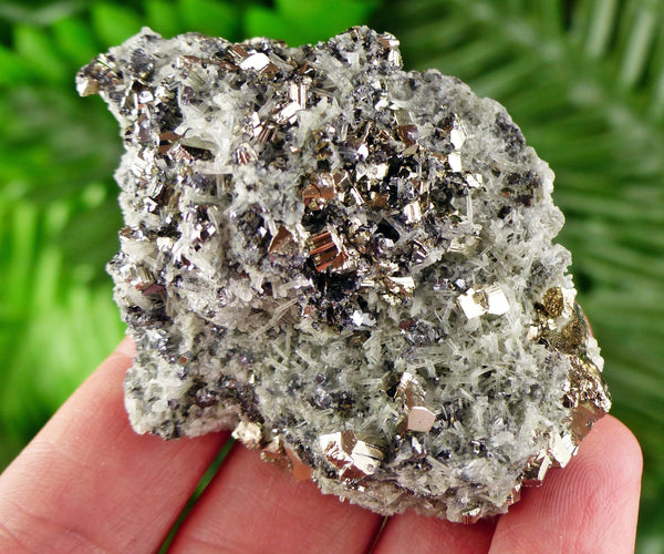 Amazing Quartz with Sphalerite and Pyrite, Raw Crystal, Natural Mineral, Healing Crystal, Mineral Specimen B3956