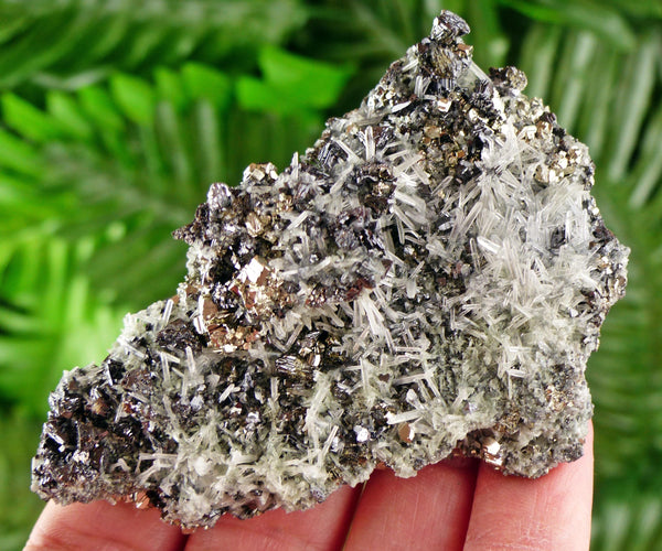 Amazing Quartz with Sphalerite and Pyrite, Raw Crystal, Natural Mineral, Healing Crystal, Mineral Specimen B3954