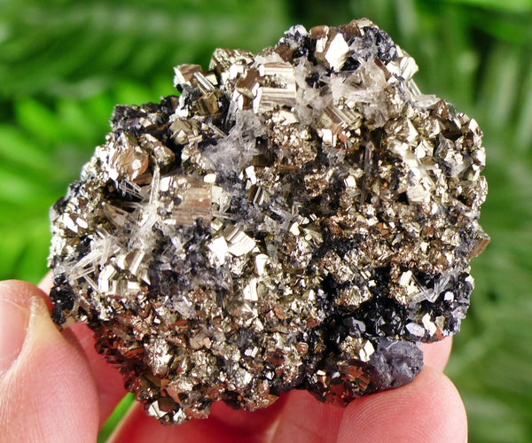 Amazing Pyrite with Sphalerite and Quartz, Raw Crystal, Natural Mineral, Healing Crystal, Mineral Specimen B3930