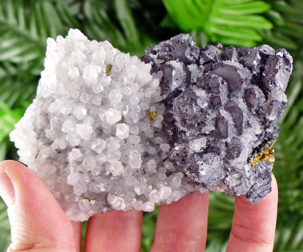 Amazing Quartz with Galena and Chalcopyrite, Raw Crystal, Natural Mineral, Healing Crystal, Mineral Specimen B3931