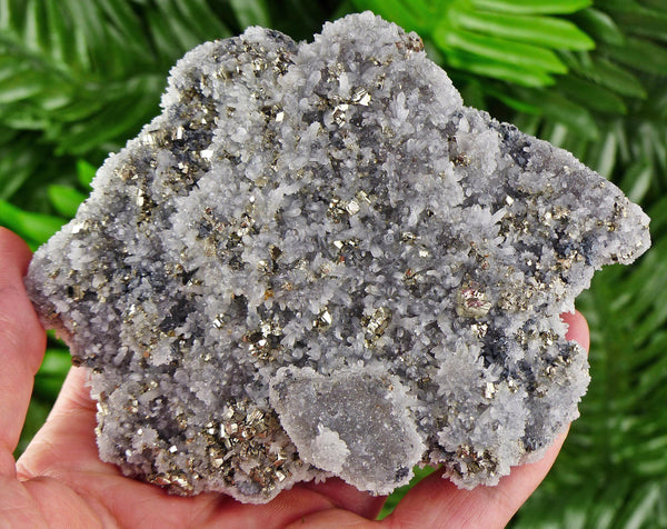 Amazing Pyrite with Quartz, Raw Crystal, Natural Mineral, Healing Crystal, Mineral Specimen B3979