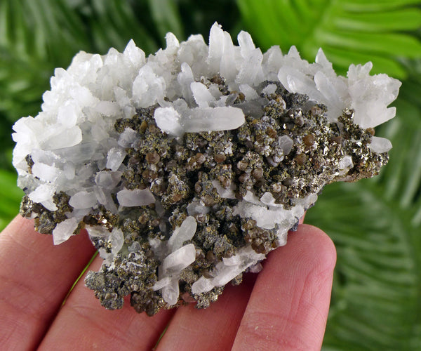 Rare Milky Quartz with Gem Sphalerite and Pyrite, Raw Crystal, Natural Mineral, Healing Crystal, Mineral Specimen B4055