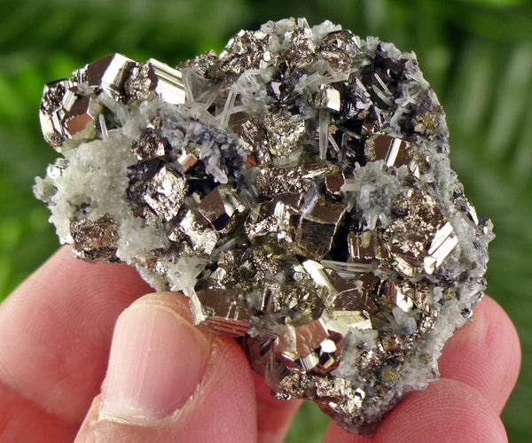 Amazing Quartz with Pyrite, Raw Crystal, Natural Mineral, Healing Crystal, Mineral Specimen B4118