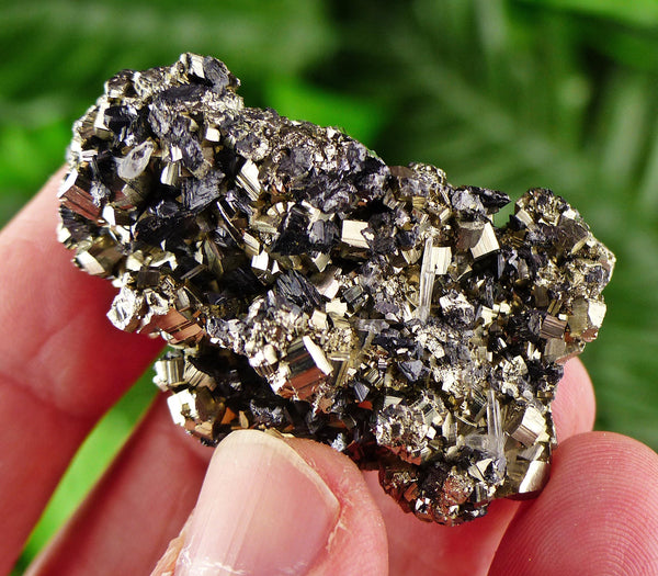 Amazing Pyrite with Sphalerite and Quartz, Raw Crystal, Natural Mineral, Healing Crystal, Mineral Specimen B3983