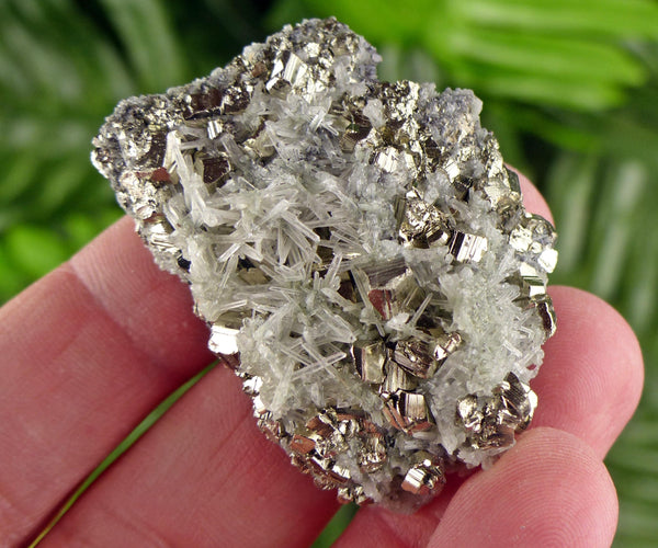 Amazing Shiny Quartz with Pyrite, Raw Crystal, Natural Mineral, Healing Crystal, Mineral Specimen B4095