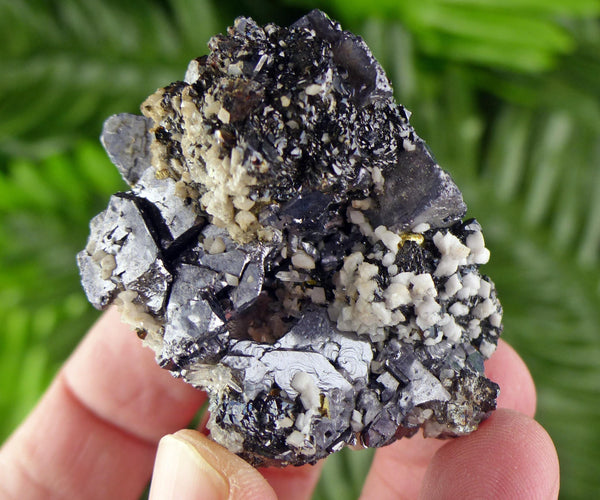 Rare Shiny Galena with Sphalerite and Calcite, Raw Crystal, Natural Mineral, Healing Crystal, Mineral Specimen B4103