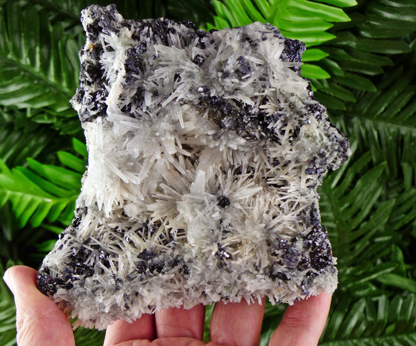 Museum Needle Quartz with Sphalerite and Calcite, Raw Crystal, Natural Mineral, Healing Crystal, Mineral Specimen B4027