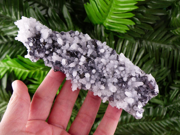 Amazing Quartz with Galena and Sphalerite, Raw Crystal, Natural Mineral, Healing Crystal, Mineral Specimen B4011