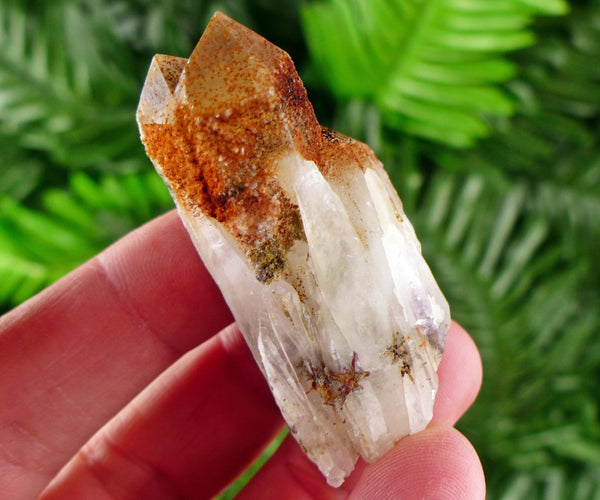 Amazing Quartz with Iron Oxide, Raw Crystal, Natural Mineral, Healing Crystal, Mineral Specimen B4073