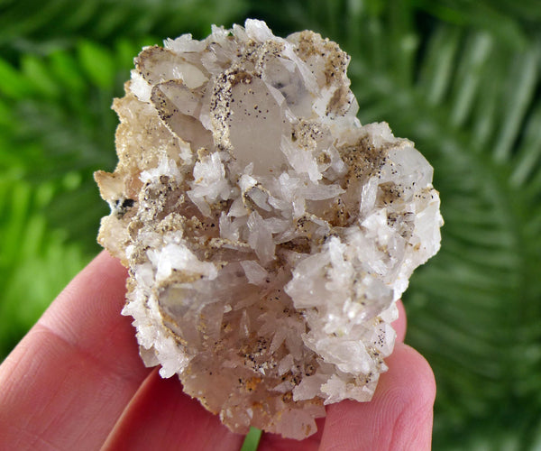 Clear Quartz with Calcite, Raw Crystal, Natural Mineral, Healing Crystal, Mineral Specimen B4158