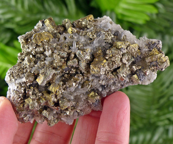 Amazing Quartz with Chalcopyrite, Raw Crystal, Natural Mineral, Healing Crystal, Mineral Specimen B4117