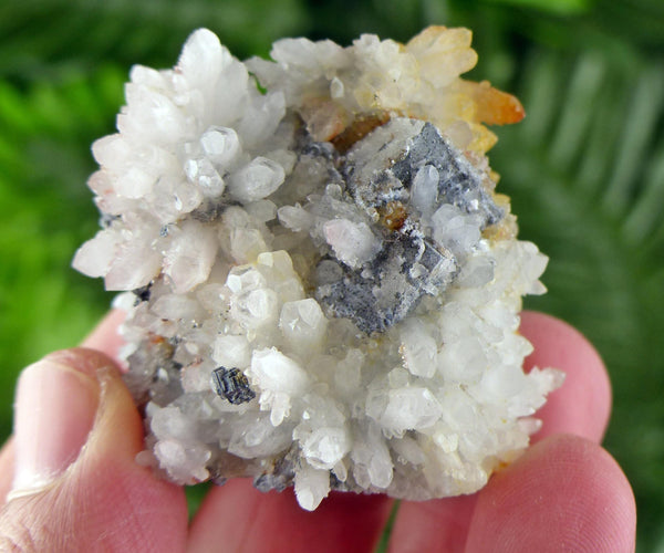 Amazing Quartz with Galena and Iron Oxide, Raw Crystal, Natural Mineral, Healing Crystal, Mineral Specimen B4125