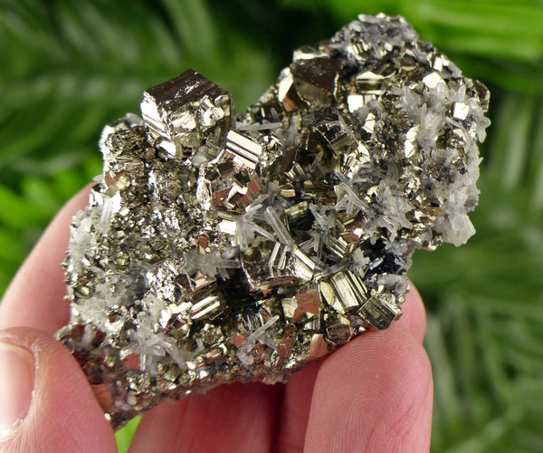 Amazing Quartz with Pyrite, Raw Crystal, Natural Mineral, Healing Crystal, Mineral Specimen B4100