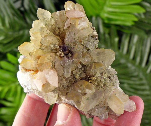 Amazing Quartz with Chlorite and Calcite, Raw Crystal, Natural Mineral, Healing Crystal, Mineral Specimen B4110