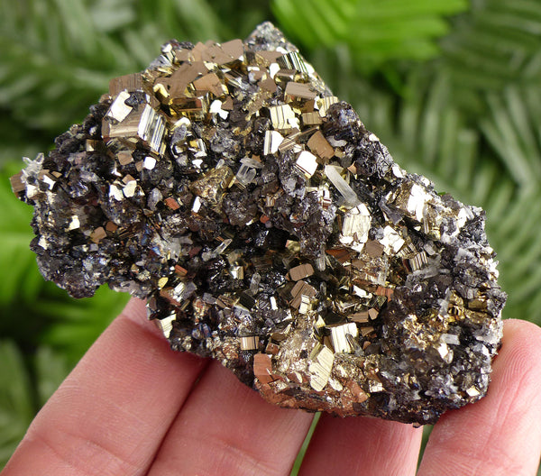 Amazing Pyrite with Sphalerite and Quartz , Raw Crystal, Natural Mineral, Healing Crystal, Mineral Specimen B4318