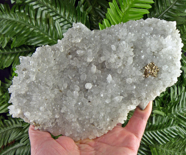 Amazing Shiny Quartz with Pyrite, Raw Crystal, Natural Mineral, Healing Crystal, Mineral Specimen B4341