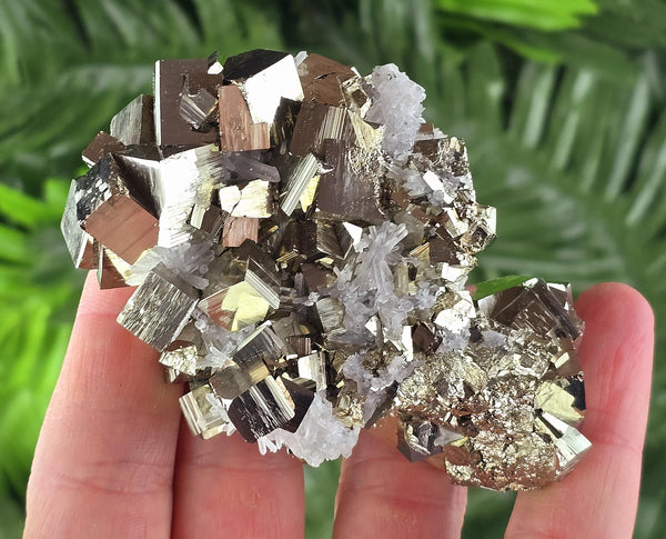 Amazing Shiny Quartz with Pyrite, Raw Crystal, Natural Mineral, Healing Crystal, Mineral Specimen B4030